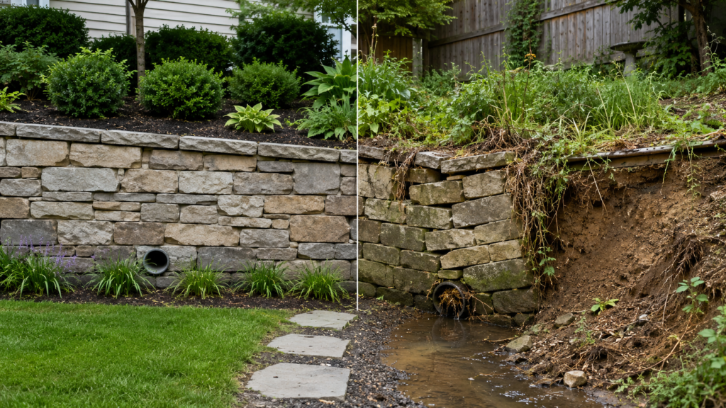 Retaining wall inspection.