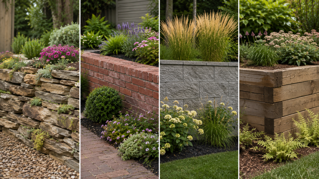 Retaining wall types.