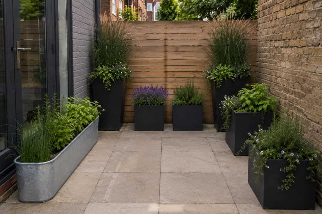 Small patio planters.