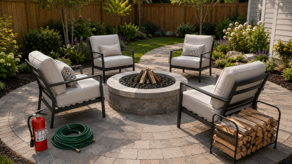 Fire pit safety check.