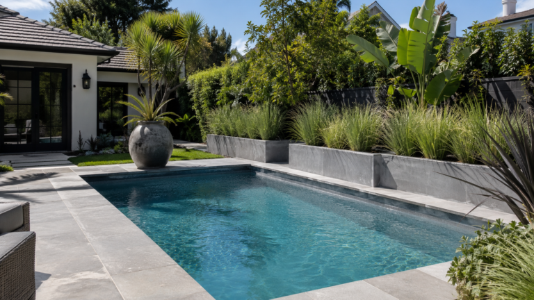 Backyard Pool Planter Ideas.