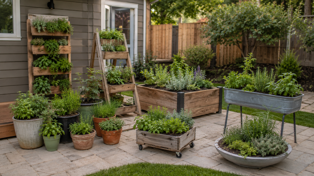 Herb planter ideas.