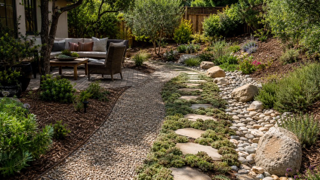 Xeriscape mulch options.