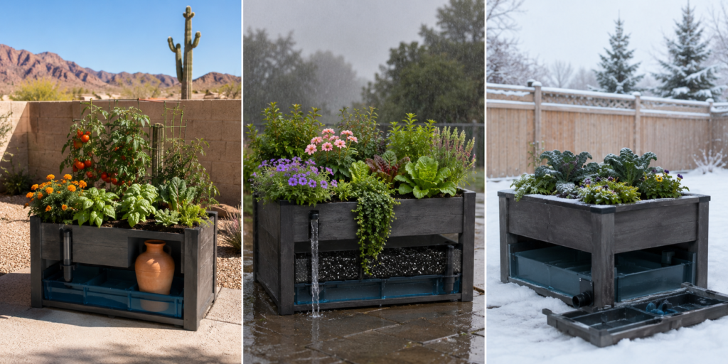 Planters for different climates.