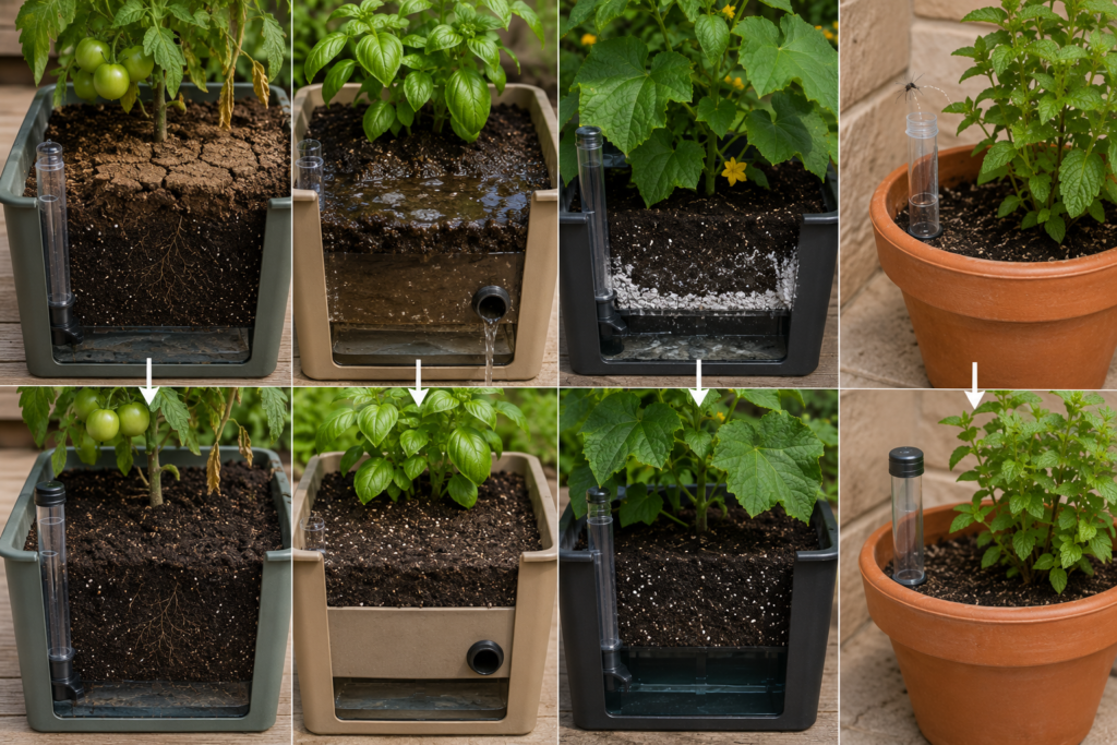Self-watering planter problems.