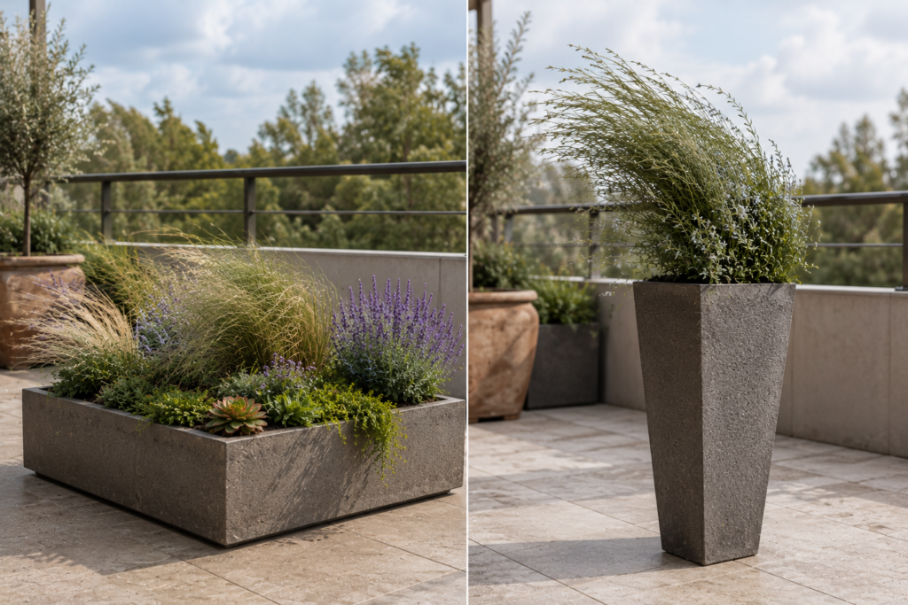 Stable and unstable planters.