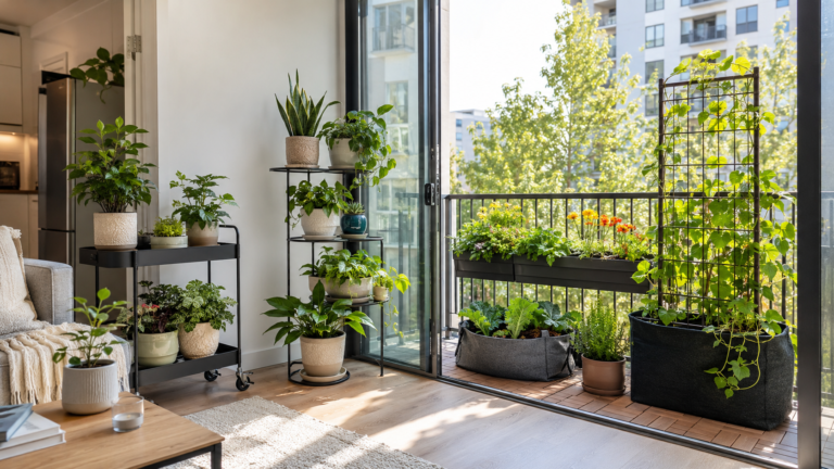 Renter-friendly planter ideas.