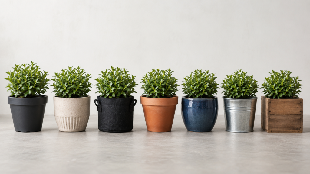 Planter material comparison.