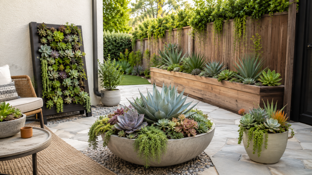 Succulent planter options.