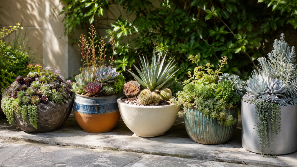 Succulent combinations.