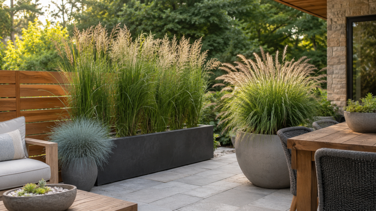Ornamental Grass Planter Ideas.