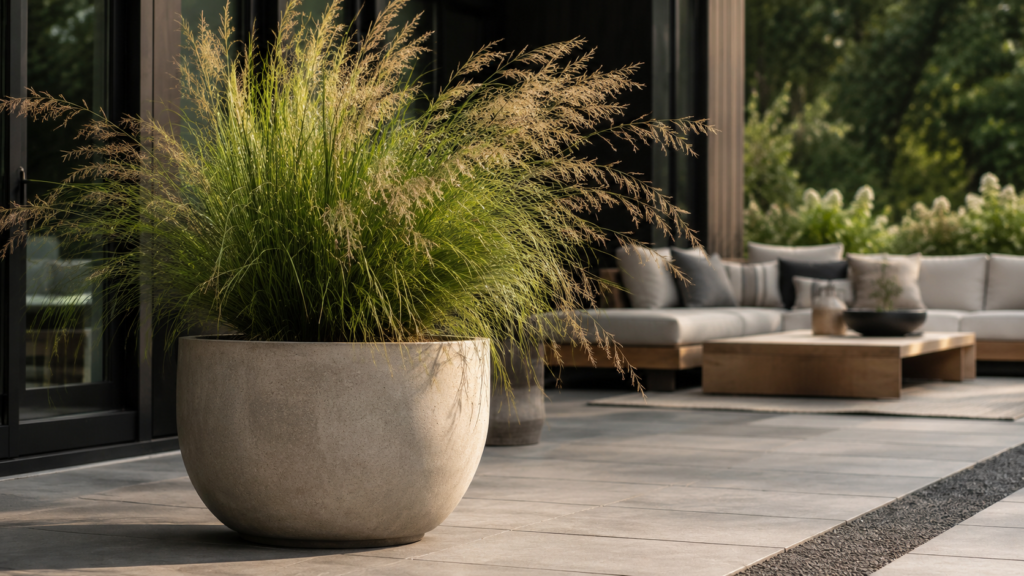Statement grass planter.
