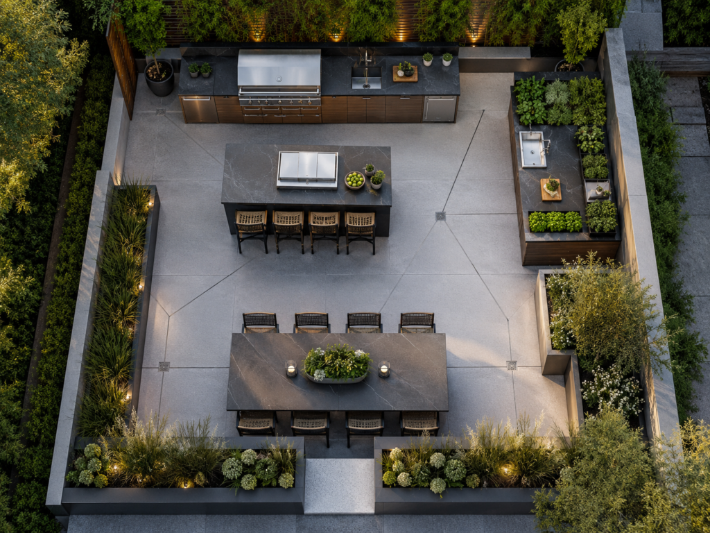 Kitchen planter zones.