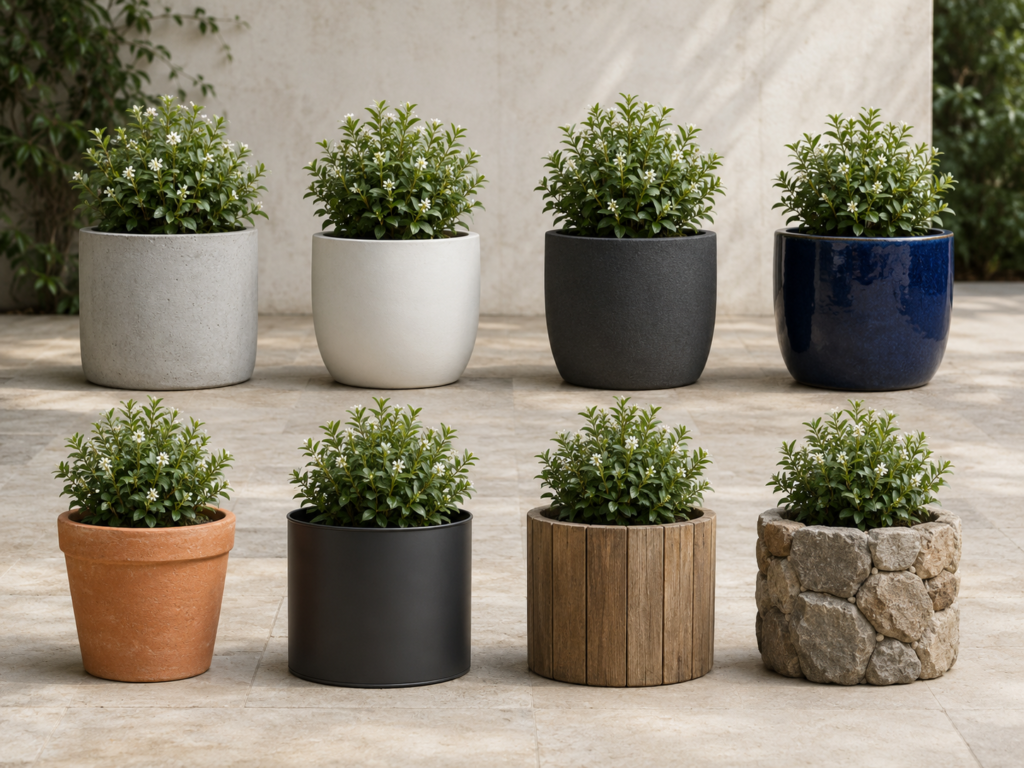 Outdoor planter materials ideas.