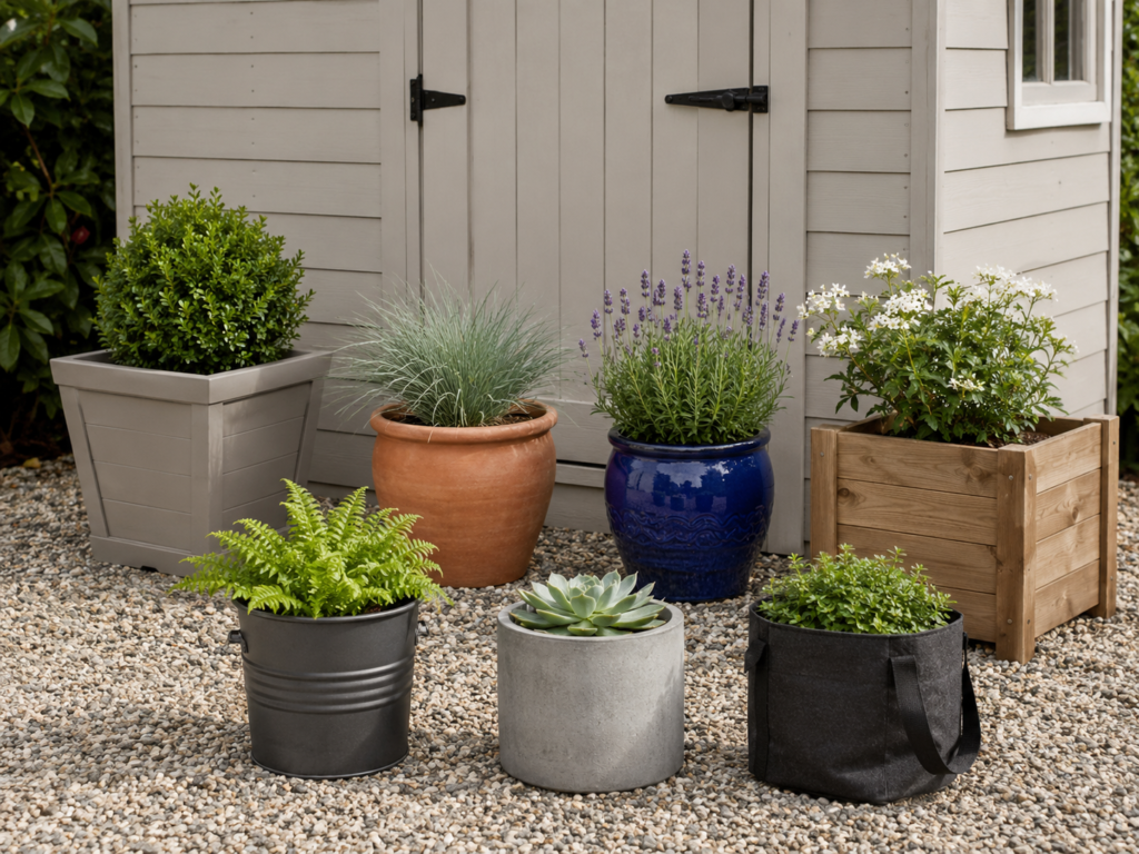 Shed planter materials.