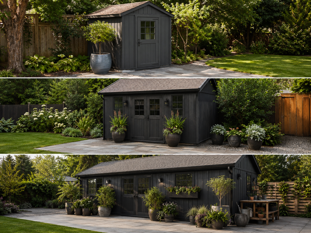 Shed planter layouts.