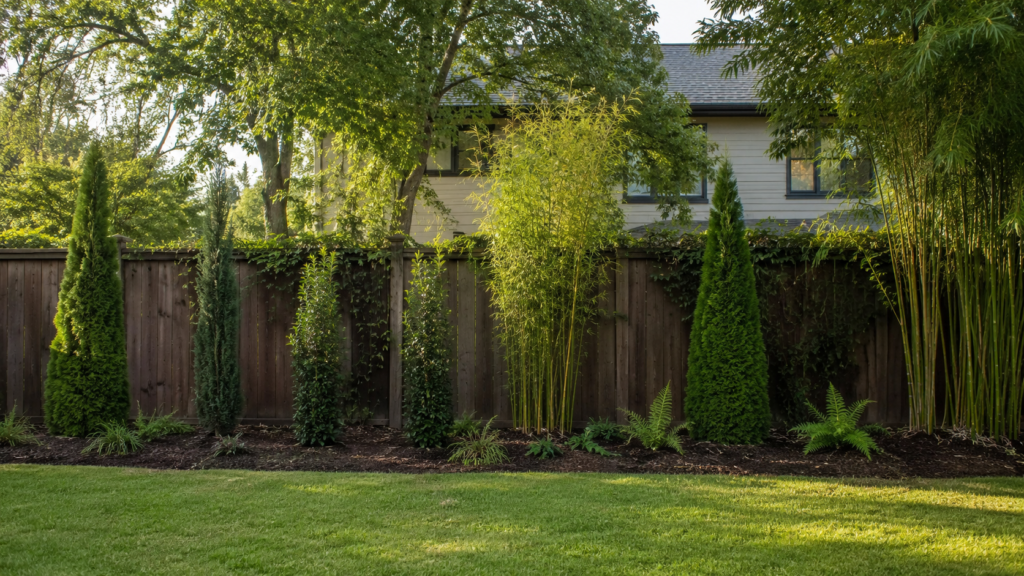 Plants for privacy from neighbors.