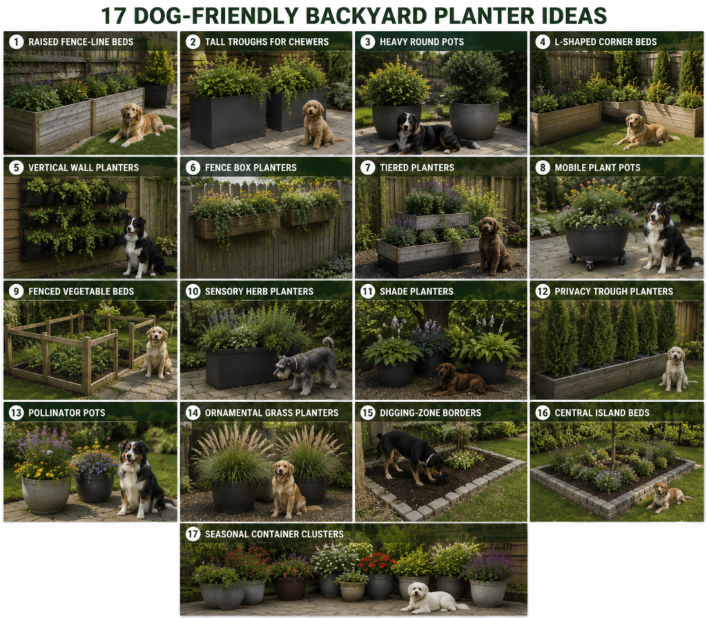 Dog-friendly planter ideas.
