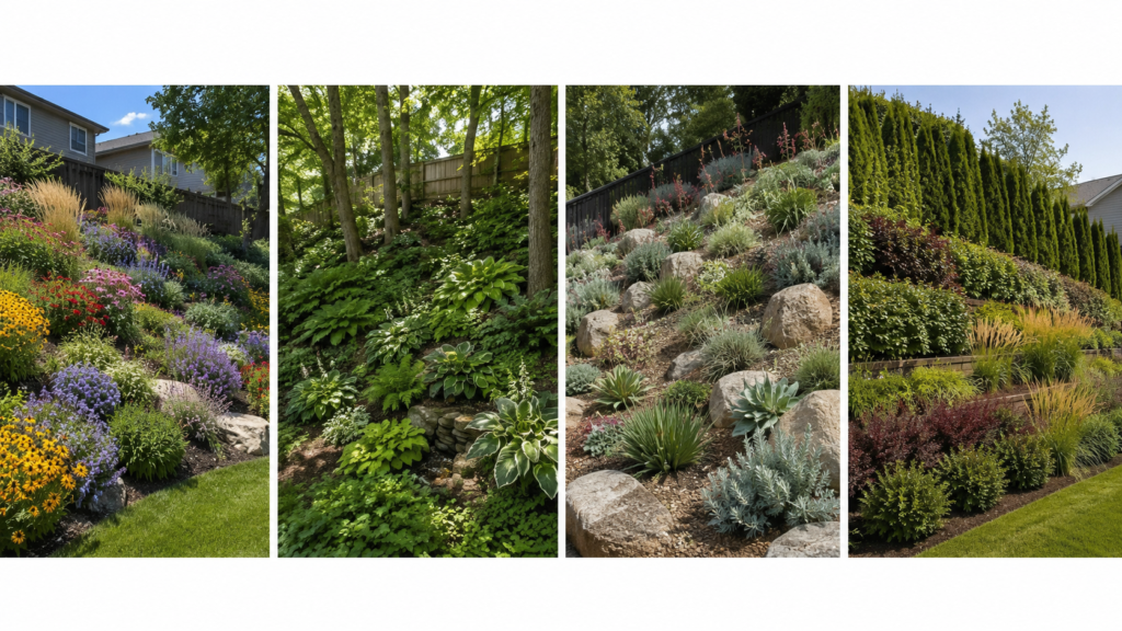 Slope planting options.