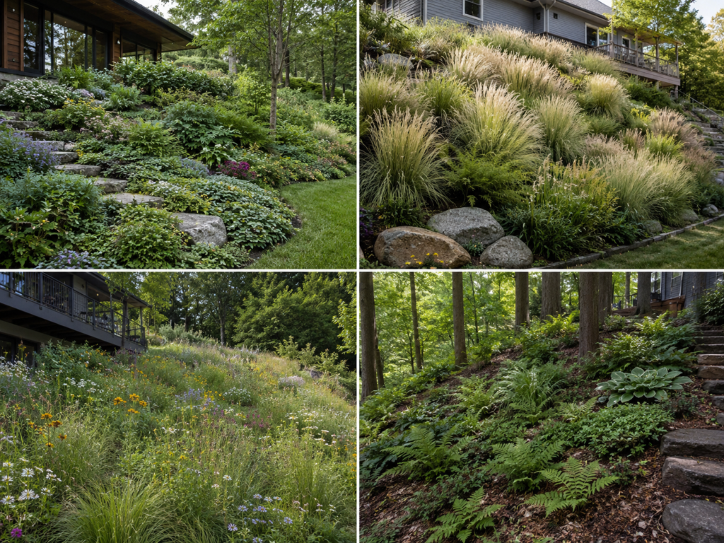 Sloped backyard ideas.