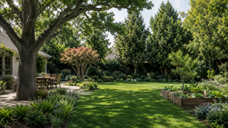 Backyard tree planting ideas.