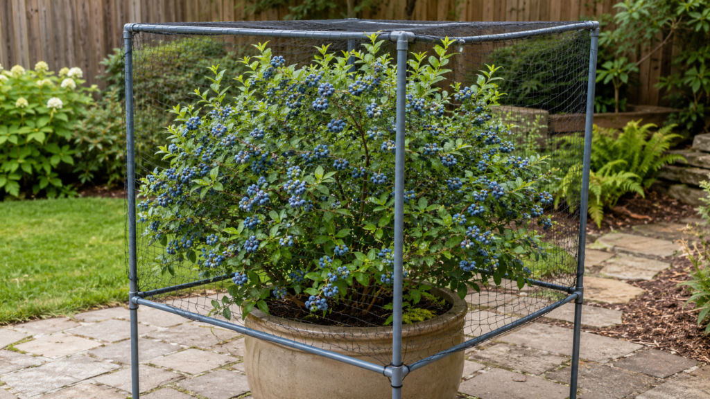 Blueberry bird netting.