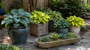 hosta planter ideas.