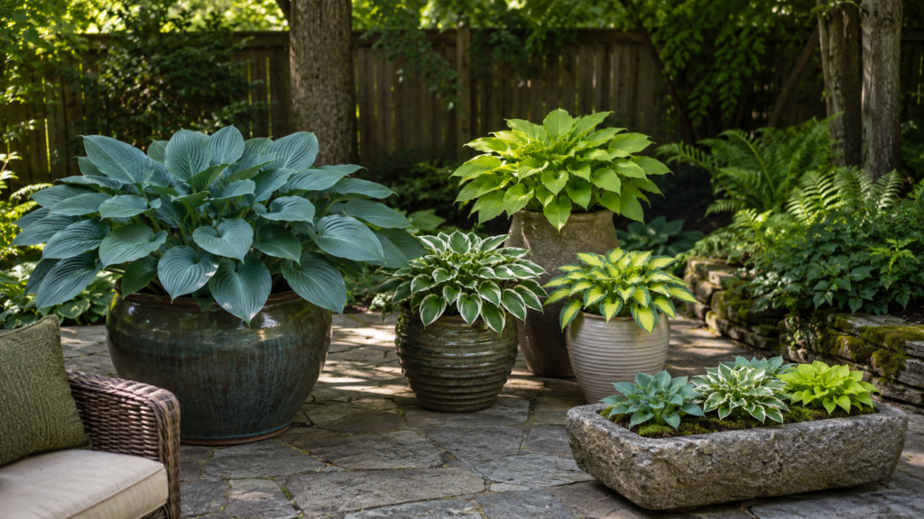 Hosta planter styles.