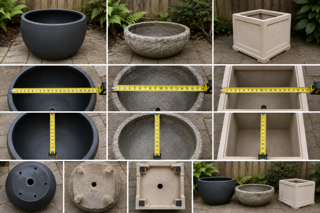 measuring a planter
