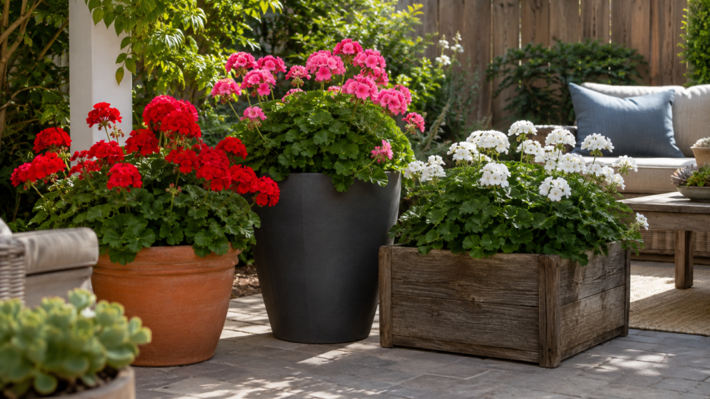 Geranium planter ideas
