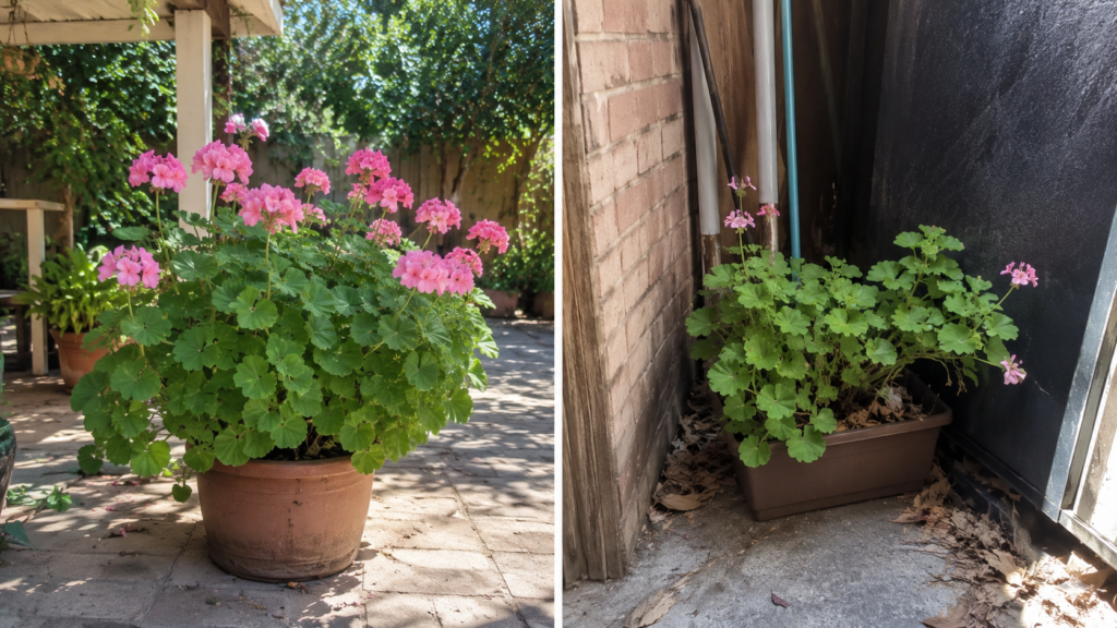 Geranium placement