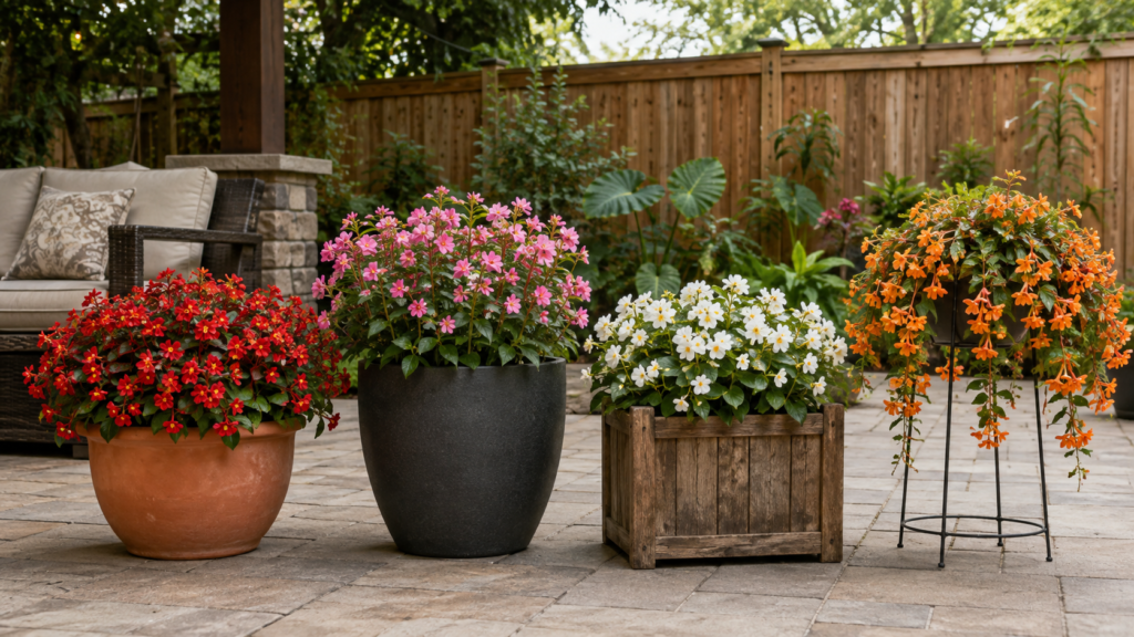 Begonia planter styles