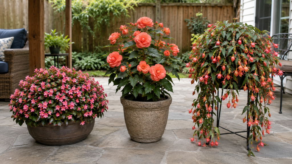 Outdoor begonia planter ideas