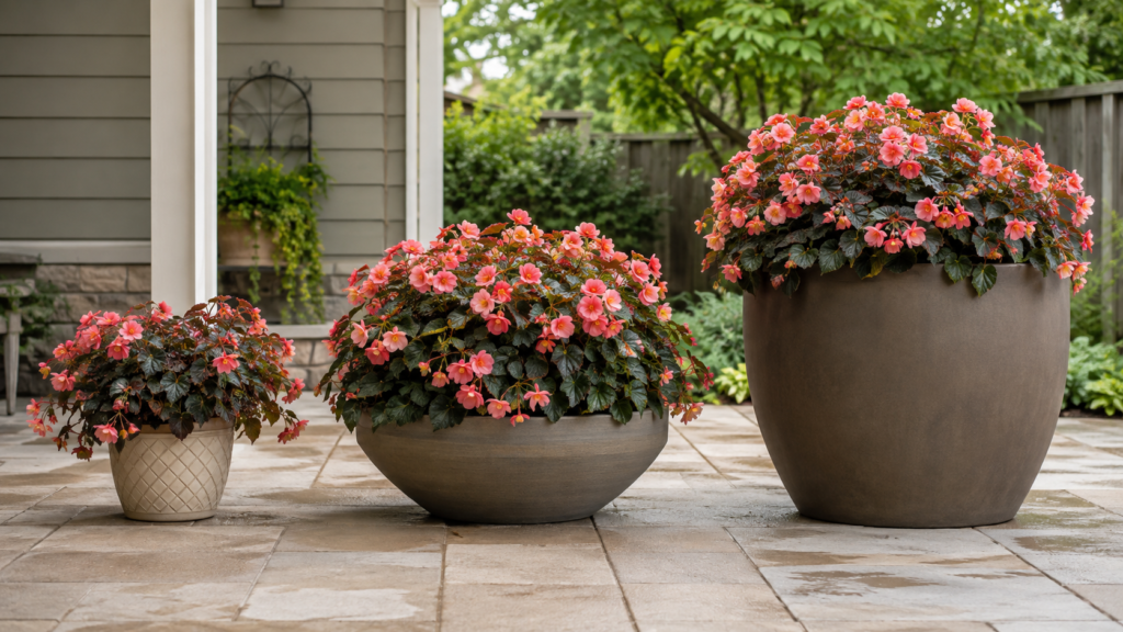 Begonia pot size
