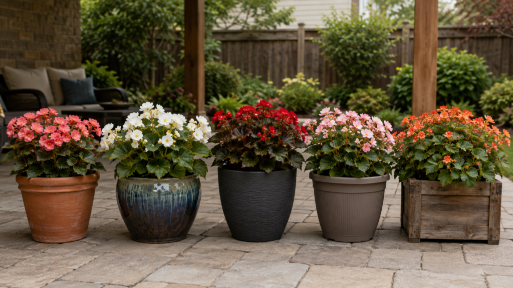 Begonia planter materials