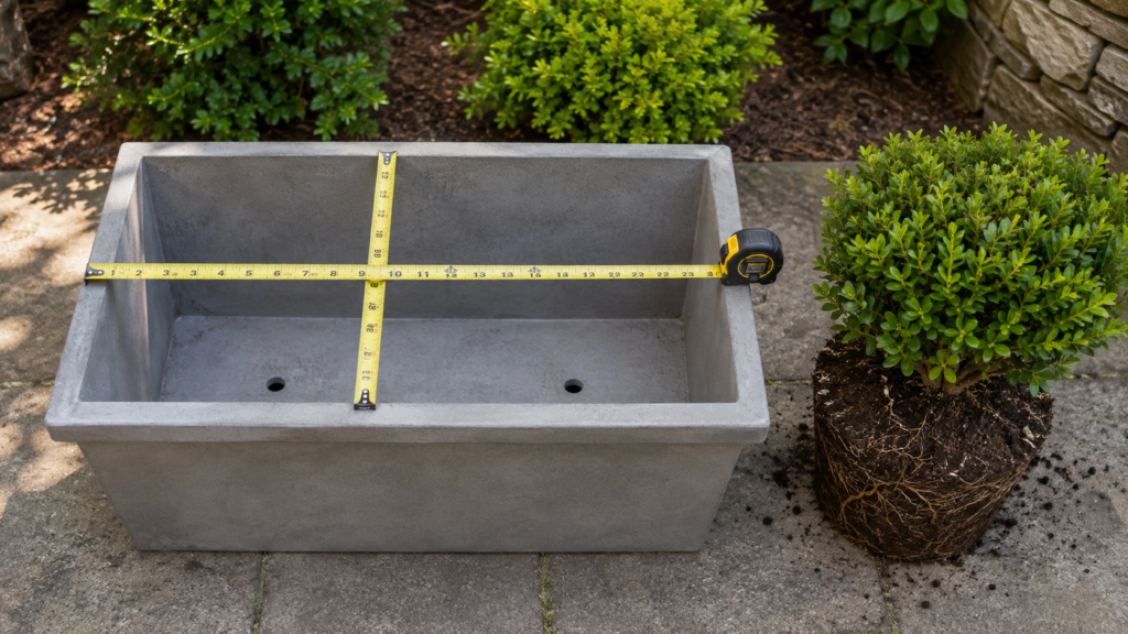Planter measurements