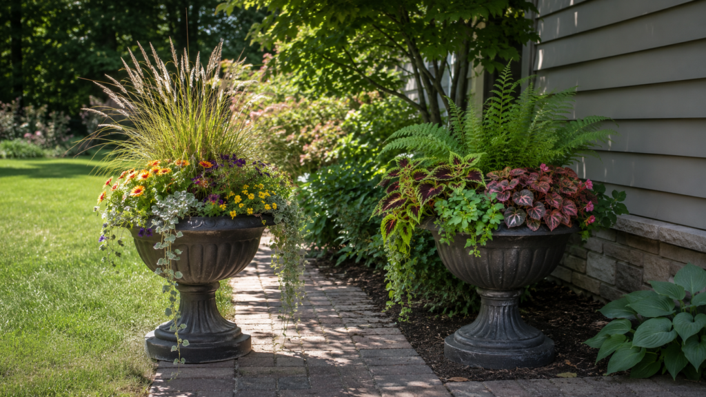  Sun shade urns