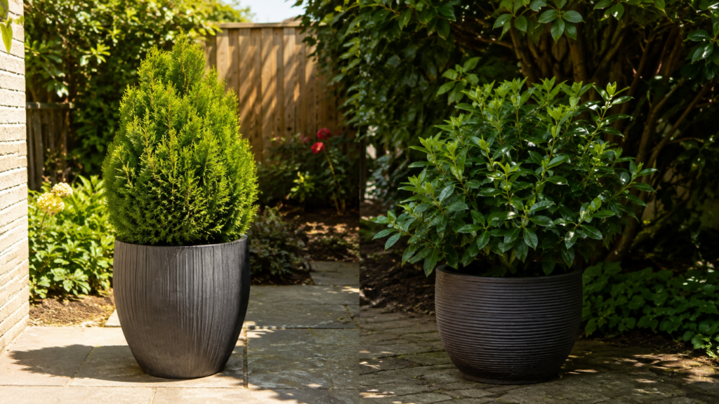 Sun shade evergreens