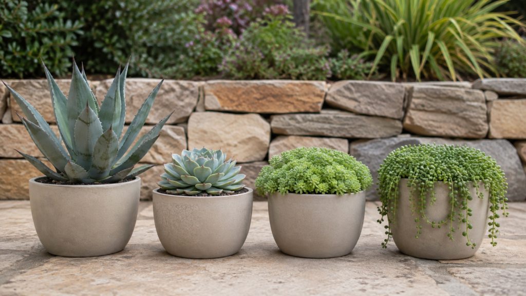 Outdoor succulents