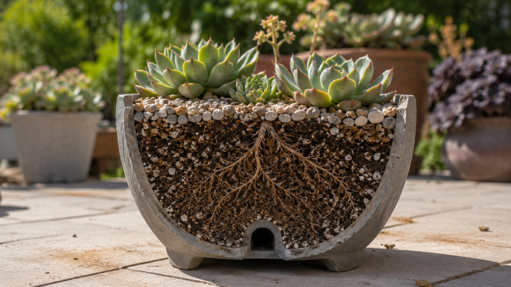  Succulent drainage
