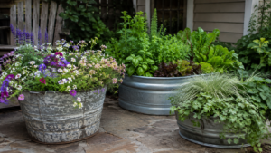 Galvanized Tub Planter Ideas