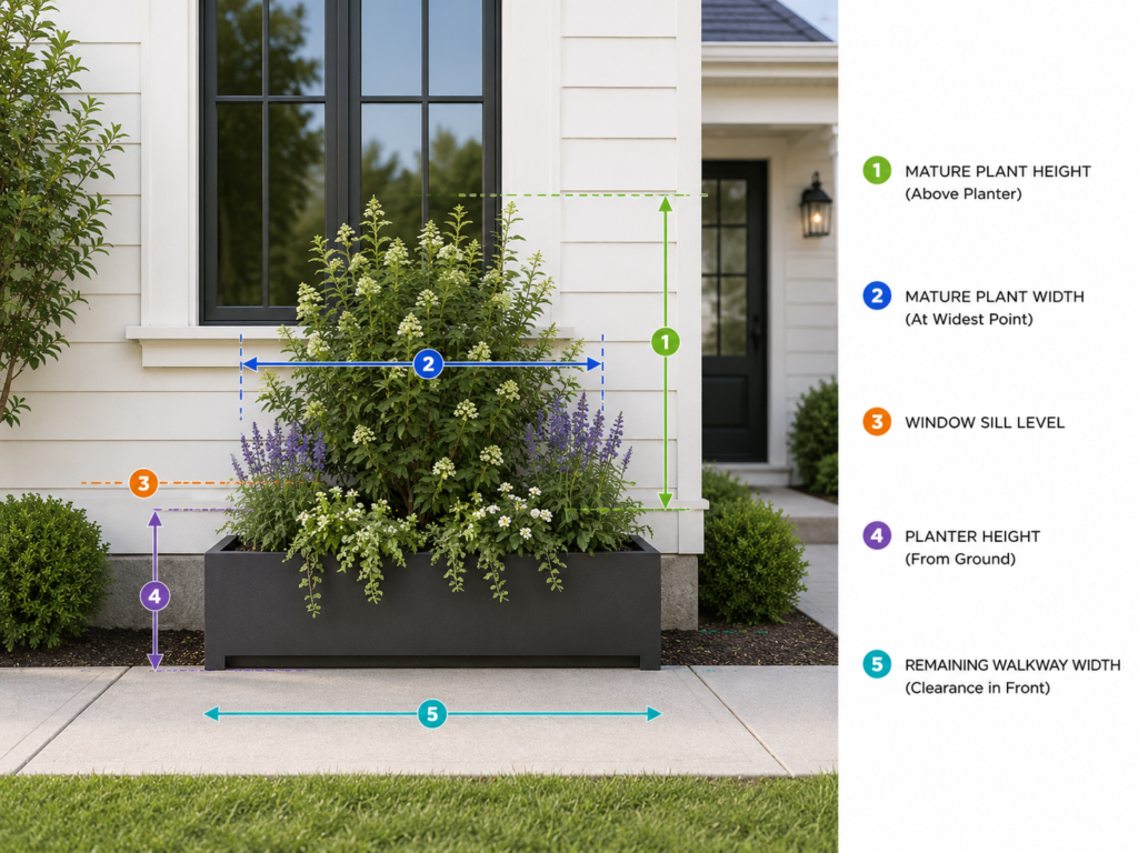 Planter sizing