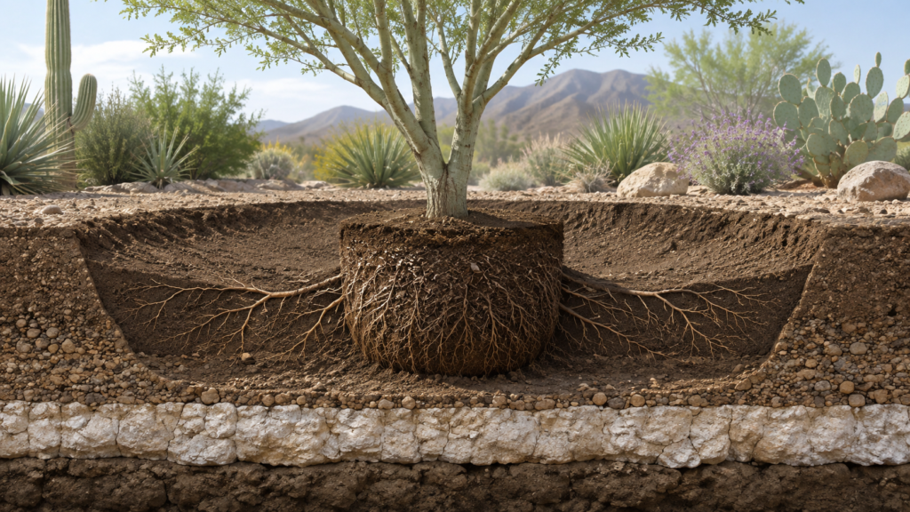 Arizona caliche soil