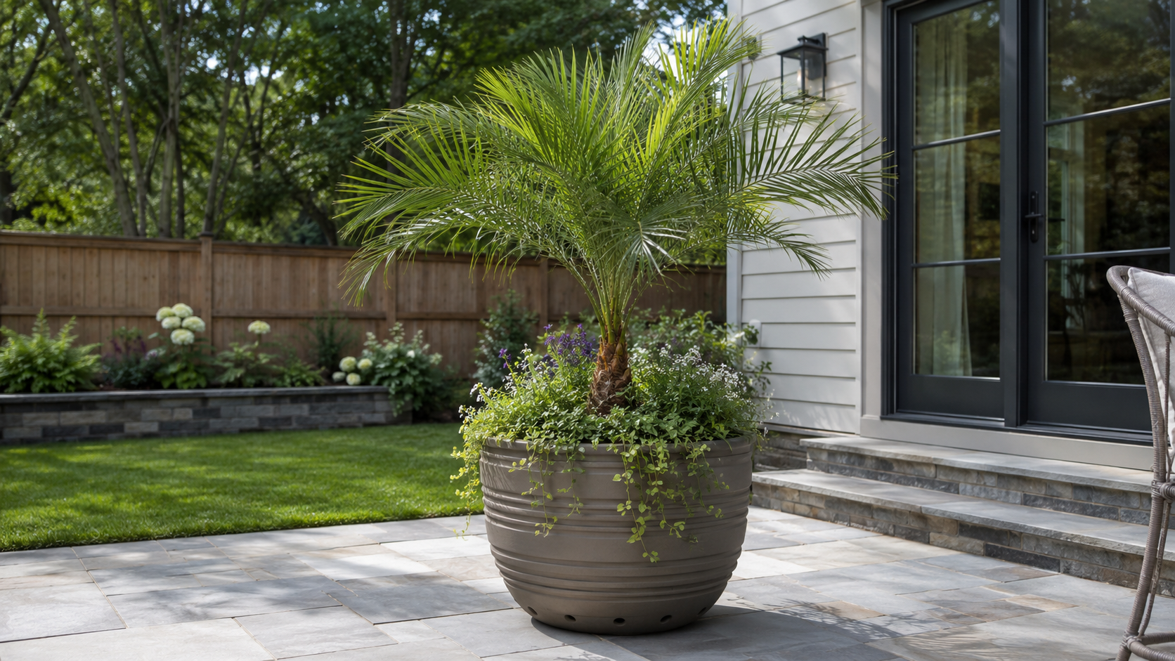 Outdoor palm plant ideas for backyards