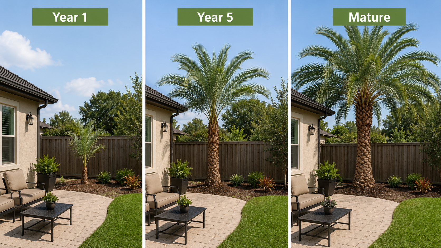 Palm tree landscaping ideas front yard