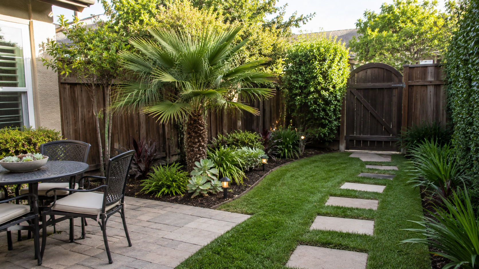 Small palm plant ideas for backyards