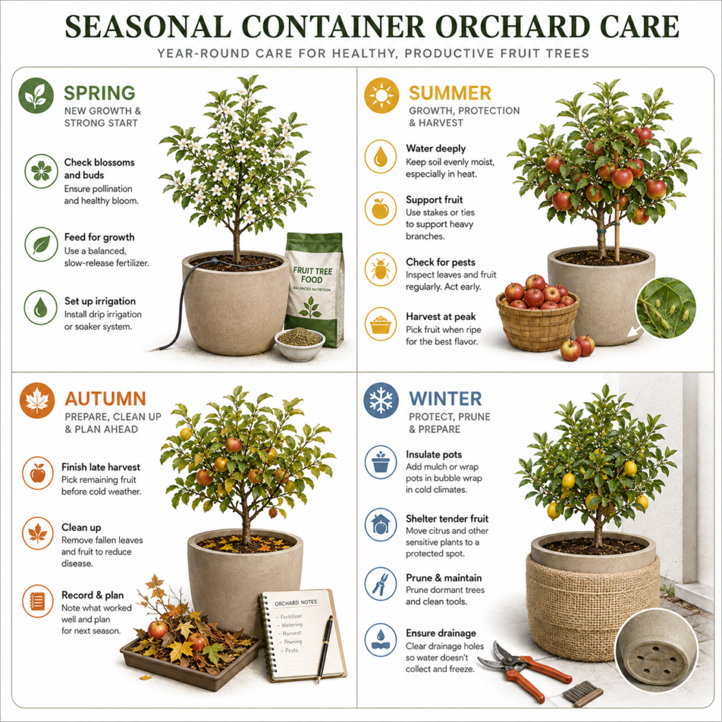 Orchard care calendar.