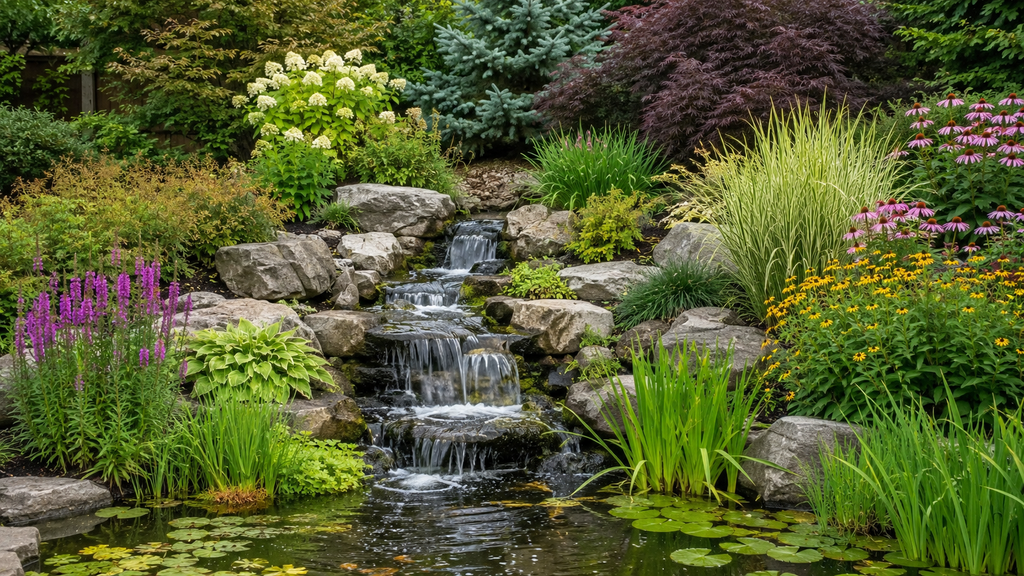 Waterfall planting zones