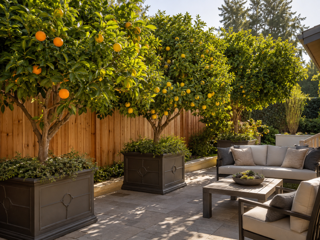 Citrus privacy screen.
