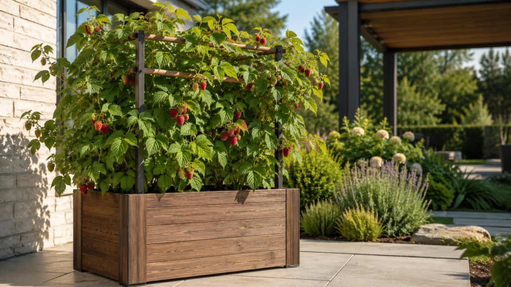 Raspberry planter ideas.